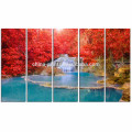 Современный сказочный водопад Холст, печать / растянутый мирный пейзаж, настенное искусство / холст, масло